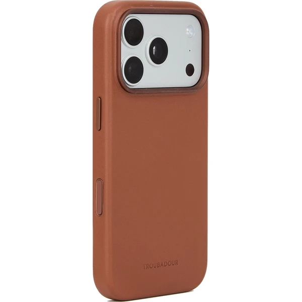 Troubadour Full Leather MagSafe kožený kryt iPhone 17 Pro Max/iPhone 18 Pro Max Tan - Puzdra - Hlavný obrázok