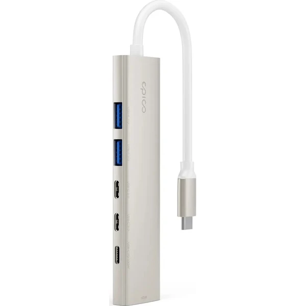 Epico UltraHub 6in1 Slim Alu USB-C Hub EH20 | 100W USB-C PD, 2× USB-A, 3× USB-C, HDMI | hviezdne bie - USB huby - Obrázok d_ff2c726de6d04bee96dd0137c2e8a0b7