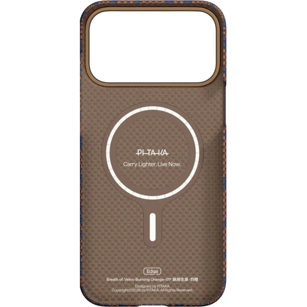 Pitaka Edge Case Breath of Veins, Burning Orange - iPhone 17 Pro Max - Puzdra - Obrázok d_ff3517df5c83489b86b87bb2deb97350