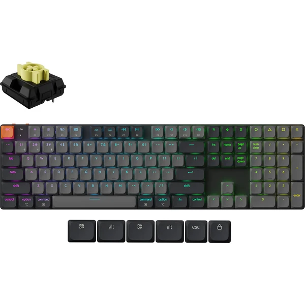 Keychron K5 V2 Keychron Low Profile Banana bezdrôtová herná klávesnica (US) čierna - Klávesnice - Hlavný obrázok