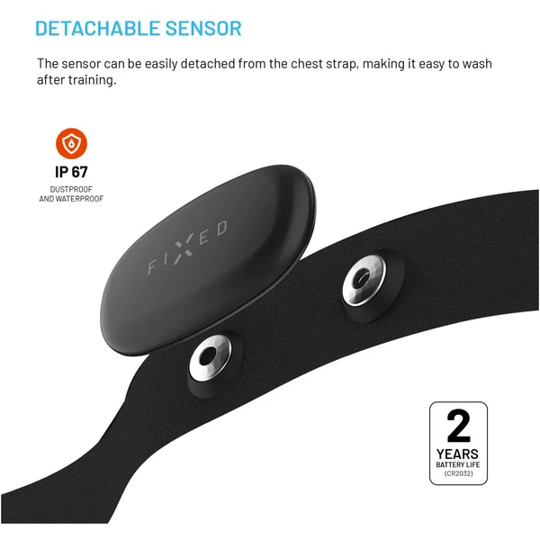 FIXED Pulse Dual Hrudný pás s meraním srdcového tepu (HR+HRV merania) čierny - Senzory - Obrázok da10e80f7b1b422bb93b73d380b11380