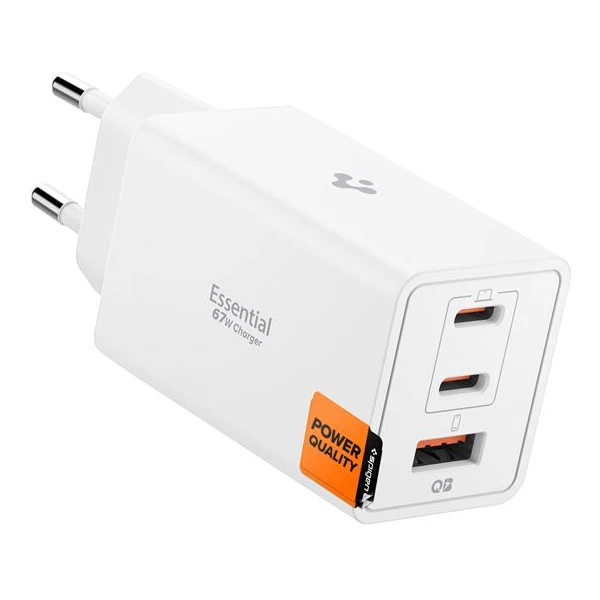 Spigen Essential 67W USB-C/USB-A nabíjačka (EE673EU) biela - Nabíjačky - Hlavný obrázok