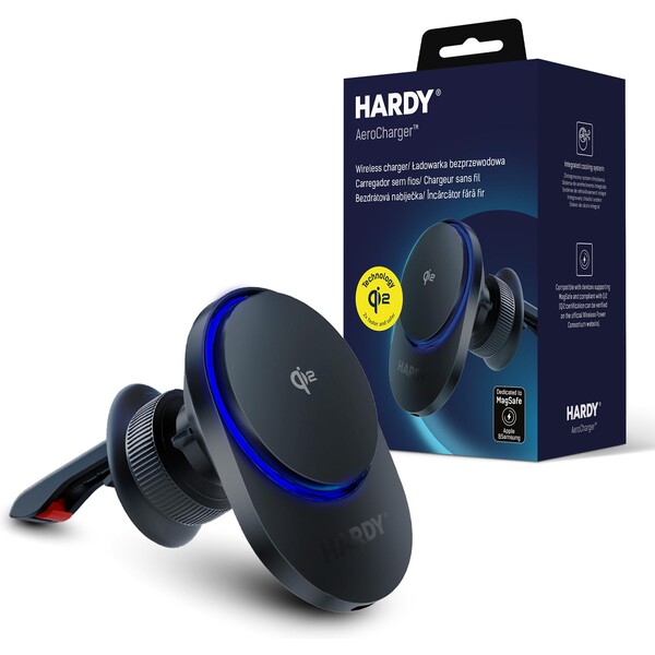 3mk Hardy AeroCharger 15W MPP Qi2 nabíjačka do auta čierna