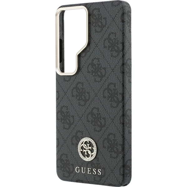 Guess PU Leather 4G Strass Logo Gold Frame Magnetický kryt Samsung Galaxy S26 Ultra čierny - Puzdra - Obrázok da367af88b834c48aa1fad45c986accd