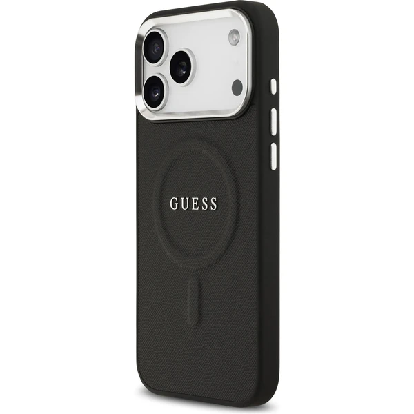 Guess PU Saffiano MagSafe kryt iPhone 17 Pro Max čierny - Puzdra - Obrázok da3a2a1dcb2148cdbc978ea0ac0239b5