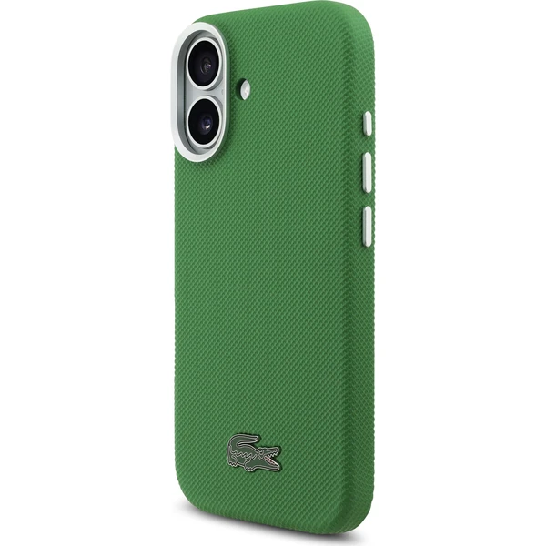 Lacoste Iconic Petit Pique Metal MagSafe kryt iPhone 17 zelený - Puzdra - Obrázok da4077399d034a1d8c90ffe2bb5b18fc
