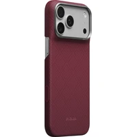 Pitaka Edge Case Argyle MagSafe kryt iPhone 18 Pro Max Burgundy - Puzdra