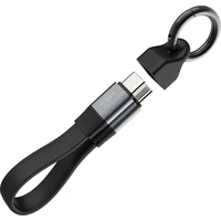 FIXED Clip Cable USB-C kábel s karabínou, 3.2 Gen 2 10Gb/s, 4K 60Hz, PD 240W, čierny - Káble a redukcie