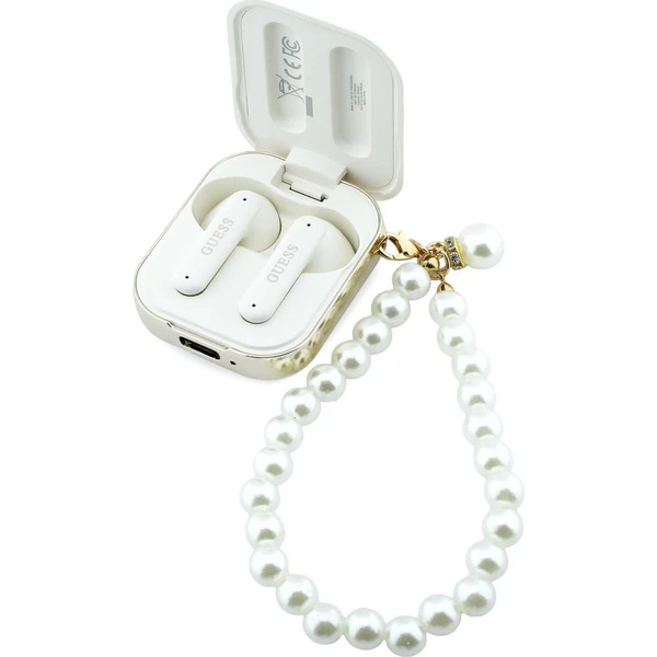 Guess Pearl Strap TWS Bezdrôtové Slúchadlá White - Slúchadlá - Obrázok da6af610fec340e3ba2c678a25a11e02