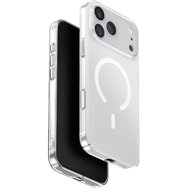 UNIQ Airsuit MagClick MagSafe kryt iPhone 17 Pro Max Lesklý Priehľadný/Biely - Puzdra - Hlavný obrázok