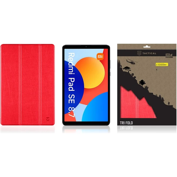 Tactical Book Tri Fold púzdro pre Xiaomi Redmi Pad SE 8,7 červené - Puzdra - Obrázok da81d8b4d5ff409ba39ed2e73d928742