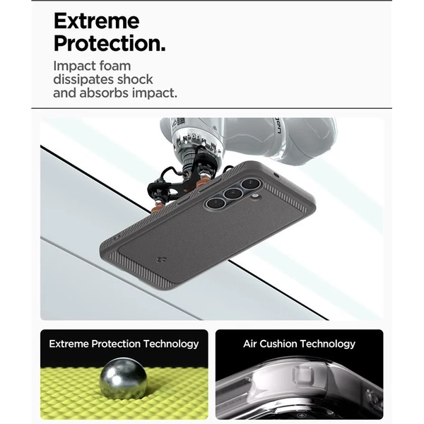 Spigen Rugged Armor MagSafe kryt Samsung Galaxy S25 sivý - Puzdra - Obrázok da88e638e8aa416f9d210cad110e62cf