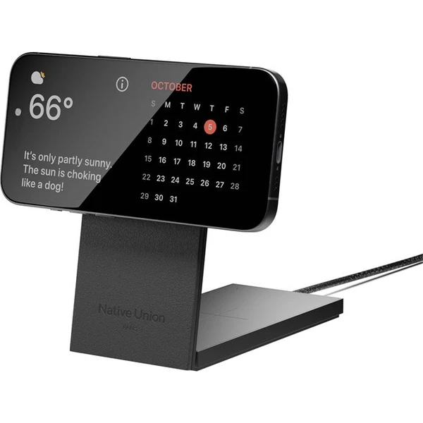 Native Union Rise 2v1 Qi2 (MagSafe) bezdrôtová nabíjačka čierna - Nabíjačky - Obrázok da962e1691cc44028fe0f531a3222059