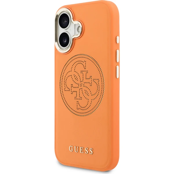 Guess PU Perforated 4G Logo MagSafe kryt iPhone 17 oranžový - Puzdra - Obrázok dad1549afff7466c8baee1bae115f559