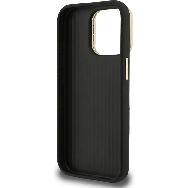 Guess PU Grained 4G Logo Stand Camera Frame kryt iPhone 15 Pre čierny - Puzdra - Obrázok daf0fc859c494e1490213c275deeb535
