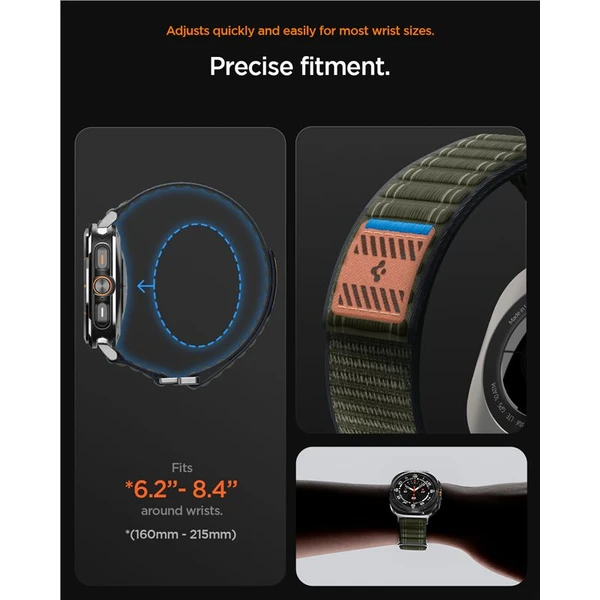 Spigen Fabric Band remienok (hook-and-loop) Samsung Galaxy Watch Ultra 47mm zelený - Remienky - Obrázok db0c2629f24040a486e5edea1aeebcae