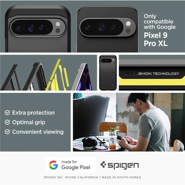 Spigen Tough Armor kryt Google Pixel 9 Pre XL čierny - Puzdra - Obrázok db2401fa4bff4615beb3763225f88b9a