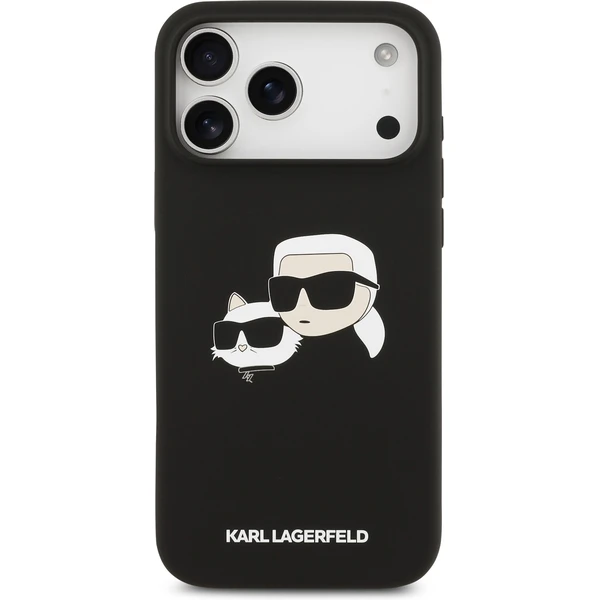 Karl Lagerfeld Liquid Silicone Double Heads MagSafe kryt iPhone 17 Pro Max čierny - Puzdra - Obrázok db5b5981b9a64e978340c77efa5b118c