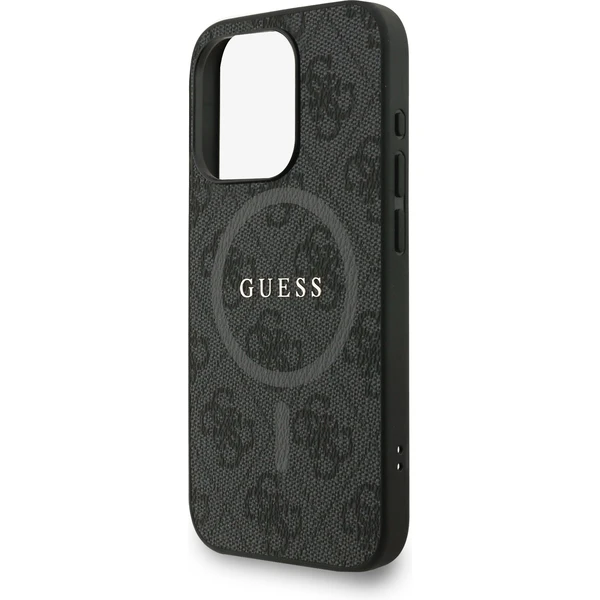 Guess PU Leather 4G Colored Ring Strap MagSafe kryt iPhone 15 Pre čierny - Puzdra - Obrázok db5ed4d874a84f78bf7b9c4d6700e5e6