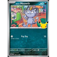 Alolan Meowth (30C 089) - 30th Celebration [Holo] - Kusové karty