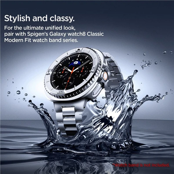 Spigen Bezel Tune Pro (Pilot) krúžok Samsung Galaxy Watch8 Classic 46mm strieborný - Puzdra - Obrázok db82c6a775854ae4b15da217e465ae1b