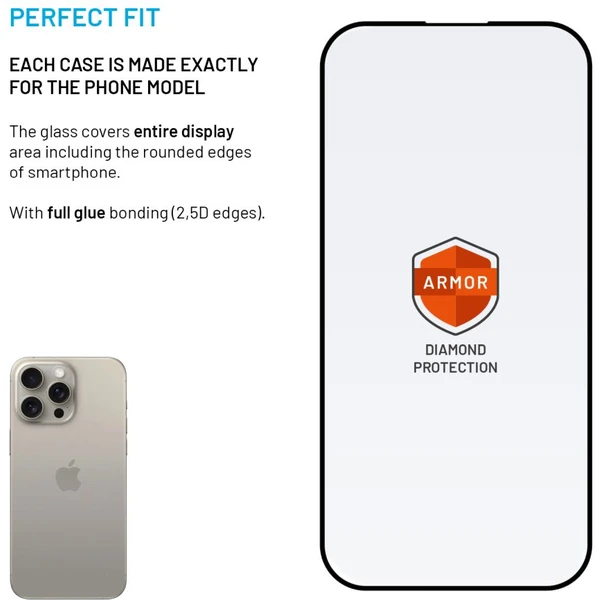 FIXED Armor 2,5D sklo s Anti-dust a AR vrstvou Apple iPhone 15 Pro Max - Ochranné fólie a sklo - Obrázok db8a92e02af14eb0803b70d60498e40f