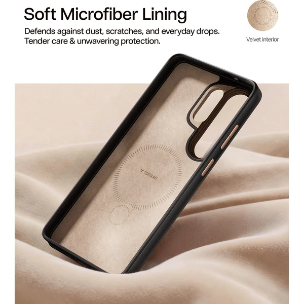Torras Ostand Q3 VegSkin MagSafe kryt Samsung Galaxy S26 Ultra tmavofialový - Puzdra - Obrázok db8d87df57cb4c57bb4820038d9faa5a