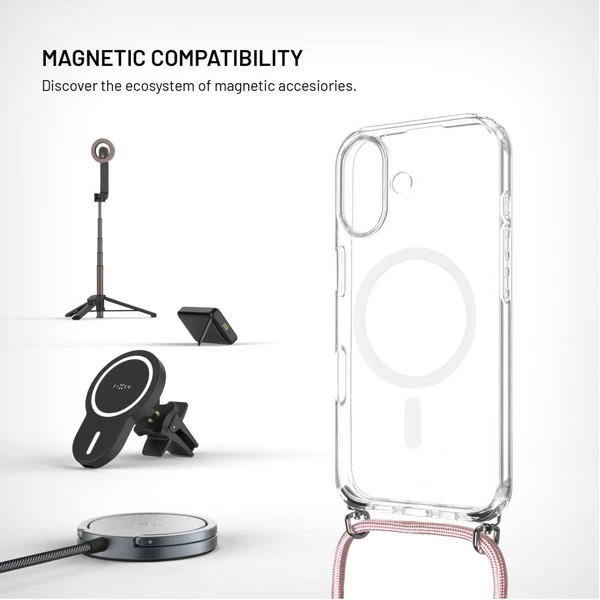 FIXED MagPure Neck kryt s ružovou šnúrkou na krk pre Apple iPhone 17 - Puzdra - Obrázok db92c5d70b184dc48ec2b4f7e3a9b921