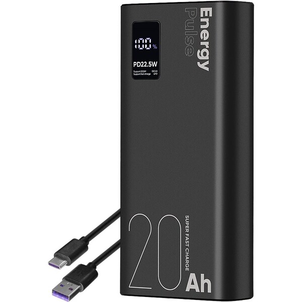 OBAL:ME EnergyPulse Powerbanka 20000mAh (22.5W) čierna