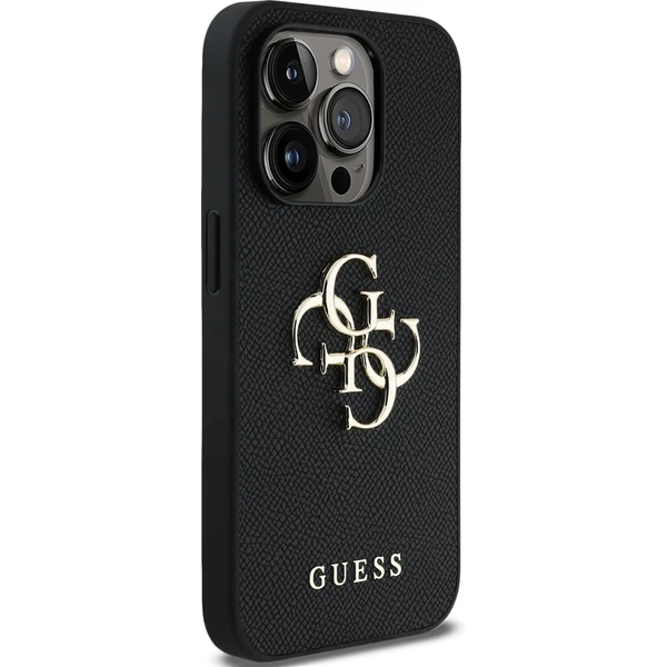 Guess PU Grained 4G Metal Logo kryt iPhone 13 Pre čierny - Puzdra - Obrázok dbc30c67a3a645d2bd1c29d5675f2f70