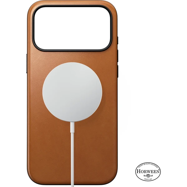 Nomad Modern Leather (Horween) MagSafe kožený kryt iPhone 18 Pro Max Saddle - Puzdra - Obrázok dbc89e5b79ae4f49b0685e90b6e5afd7