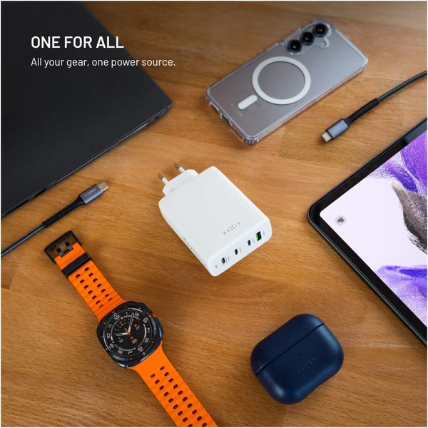 FIXED GaN nabíjačka s 3xUSB-C a USB-A, PD 3.0, 120W, biela - Nabíjačky - Obrázok dbea595c1e4e4facafbda944ba7c60d6