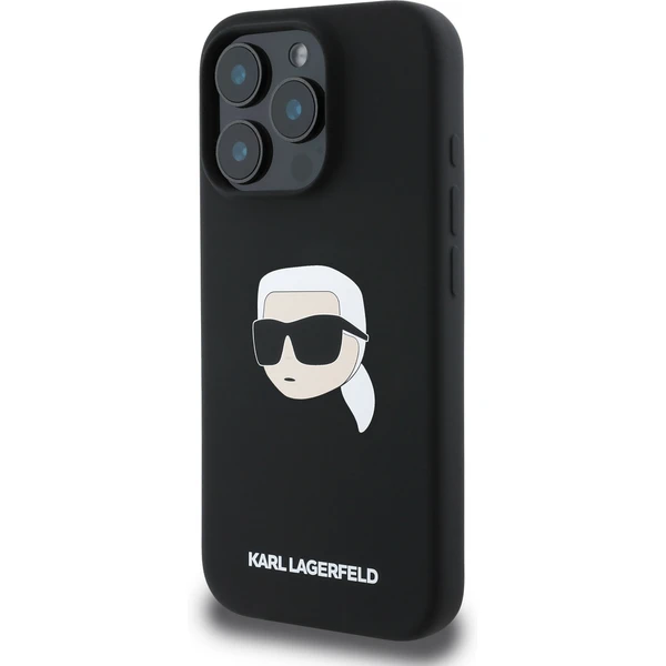 Karl Lagerfeld Liquid Silicone Karl Head MagSafe kryt iPhone 16 Pro čierny - Puzdra - Obrázok dbee590dc2c34767992b8e43127b06dc