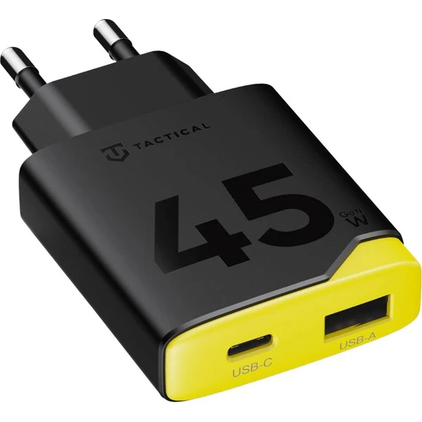 Tactical Minimi GaN 45W nabíjací adaptér (1xUSB-C, 1xUSB-A) čierny - Nabíjačky - Obrázok dc131084c8564b3db0dc6938290e7411