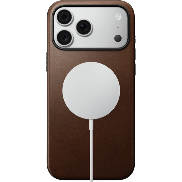 Nomad Modern Leather MagSafe kožený kryt iPhone 17 Pro Max/18 Pro Max Brown - Puzdra - Obrázok dc143b52c77342a187ec3f30f692b357