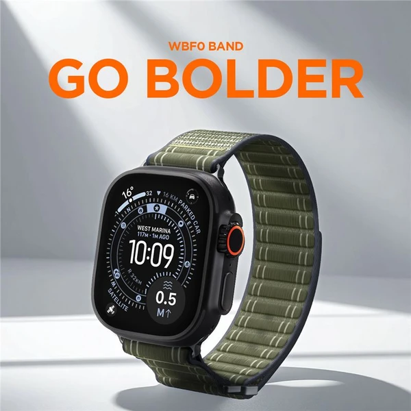 Spigen Fabric Band remienok (suchý zips) Apple Watch 49/46/45/44mm zelený - Remienky - Obrázok dc24360f94ee4805ae5e615ea5b42213