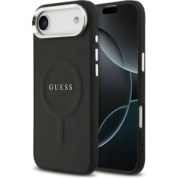 Guess PU Saffiano MagSafe kryt iPhone Air čierny - Puzdra - Hlavný obrázok