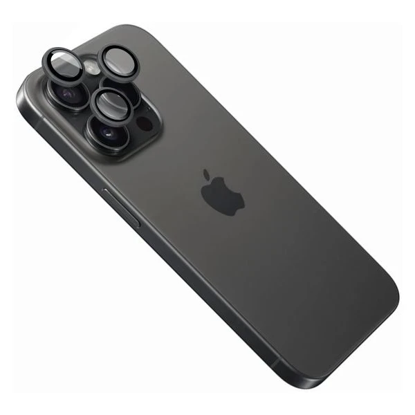 FIXED Camera Glass ochranné sklá Apple iPhone 16 Pro/16 Pro Max čierna - Ochranné fólie a sklo - Hlavný obrázok