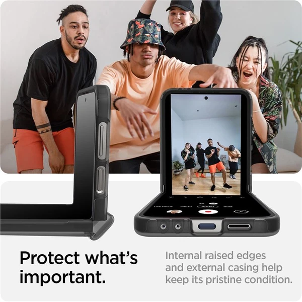 Spigen Ultra Hybrid Pro krytý Samsung Galaxy Z Flip6/Z Flip7 FE sivý - Puzdra - Obrázok dc7e0e5ed83641e8a8b40f316a6387e3