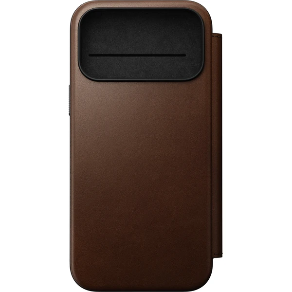 Nomad Modern Leather Folio MagSafe kožené puzdro iPhone 18 Pro Max Brown - Puzdra - Obrázok dca85b6497544c5892425a1ccc1548b4