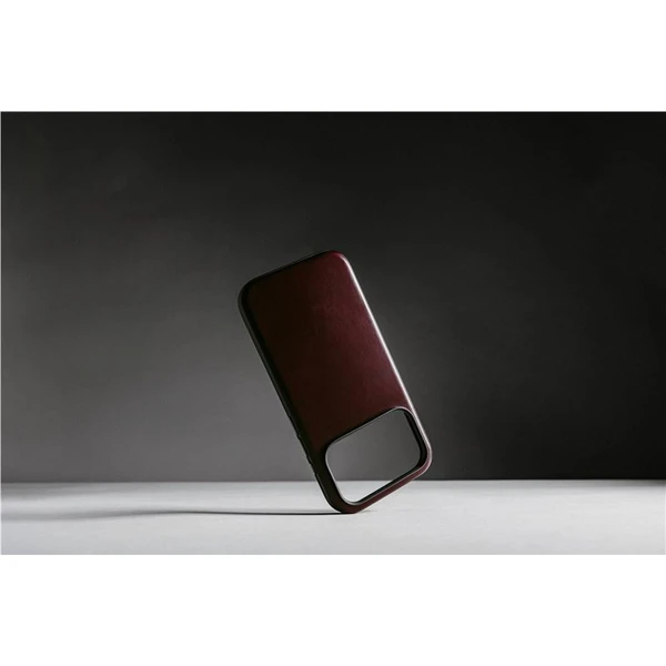 Nomad Modern Leather Case (Horween) MagSafe kožený kryt iPhone 17 Pro Max Burgundy - Puzdra - Obrázok dcae576852ed4a86a14d89c6b6e872d8