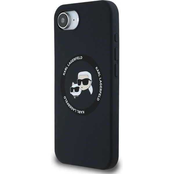 Karl Lagerfeld Liquid Silicone K&CH Heads MagSafe kryt iPhone 17e/16e čierny - Puzdra - Obrázok dcc7b89372624610b98559ab4ea129bf