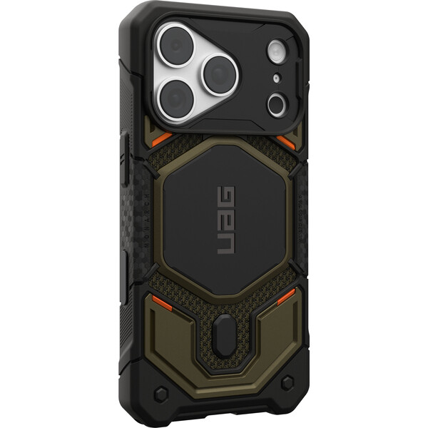 UAG Monarch Pro MagSafe Kevlar kryt iPhone 18 Pro/17 Pro zelený - Puzdra - Obrázok dcd8fe2a2d0a4f43bf7ee68815cda7ea