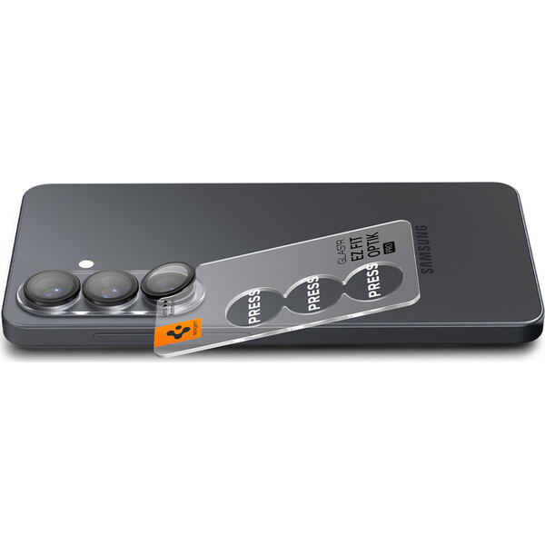 Spigen Glass tR EZ Fit Optik Pro HD sklá na fotoaparát Samsung Galaxy S26 čierna (2 ks) - Ochranné fólie a sklo - Obrázok dcf3b2cf980b44e2897a245efebc4a2b