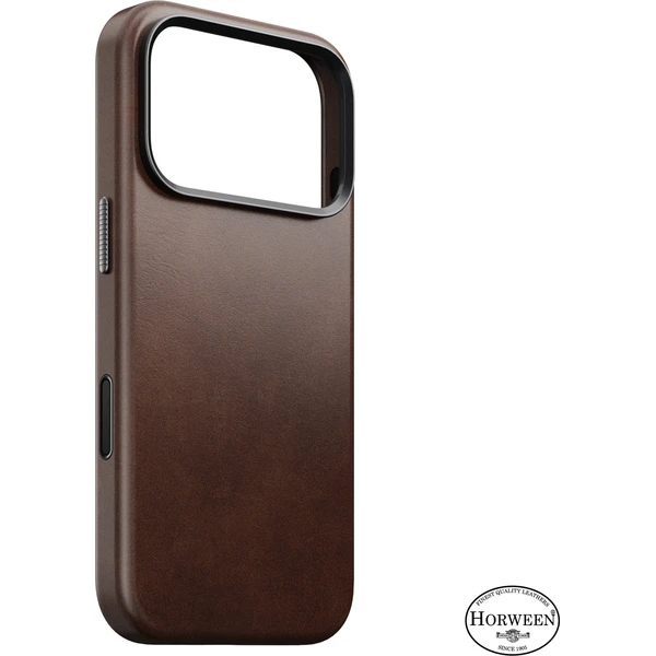 Nomad Traditional Leather (Horween) MagSafe kožený kryt iPhone 18 Pro Rustic Brown - Puzdra - Hlavný obrázok