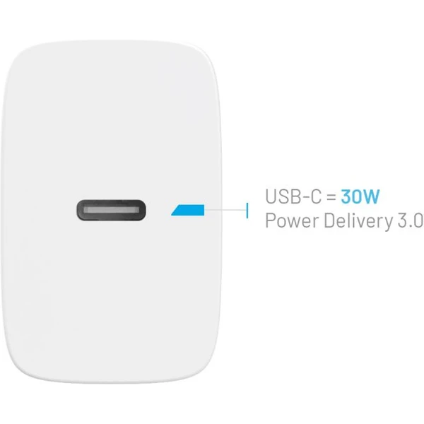 FIXED USB-C PD sieťová nabíjačka, 30W, biela - Nabíjačky - Obrázok dd061af5d2b04ac9b3e23101d5aa9c40