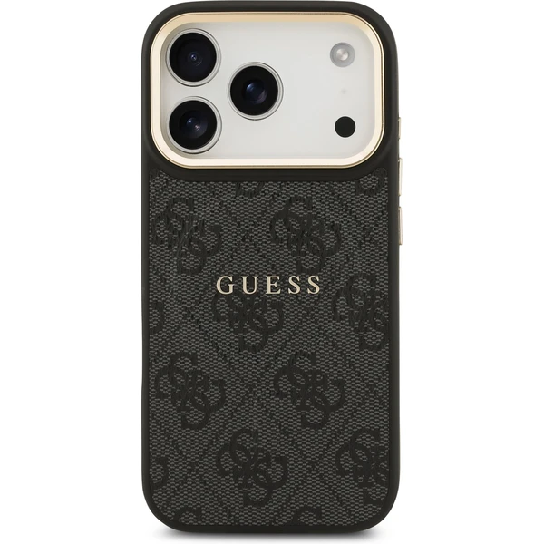 Guess PU Leather 4G Gold Frame MagSafe kryt iPhone 17 Pro čierny - Puzdra - Obrázok dd3d6ba335a64d9ab9b6f22c101b2655