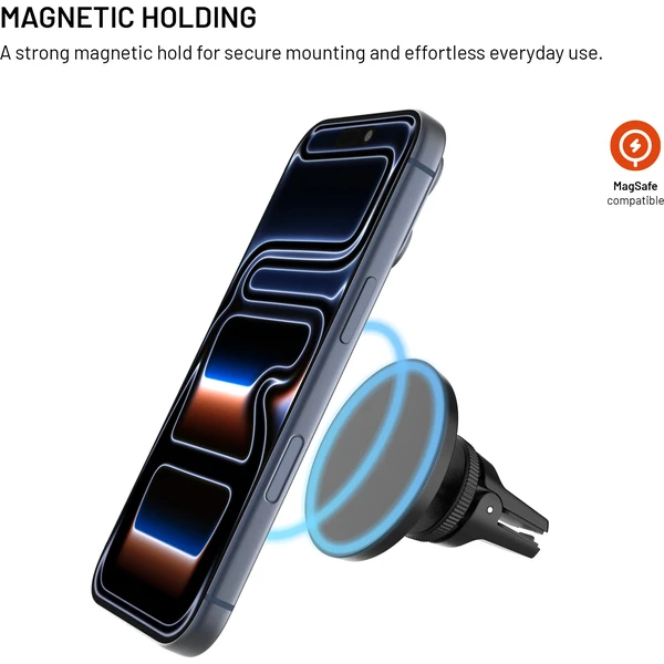 FIXED MagCircle magnetický držiak do ventilačky s podporou MagSafe čierny - Držiaky - Obrázok dd4d0c70bb76419cb40910cb4db97daa