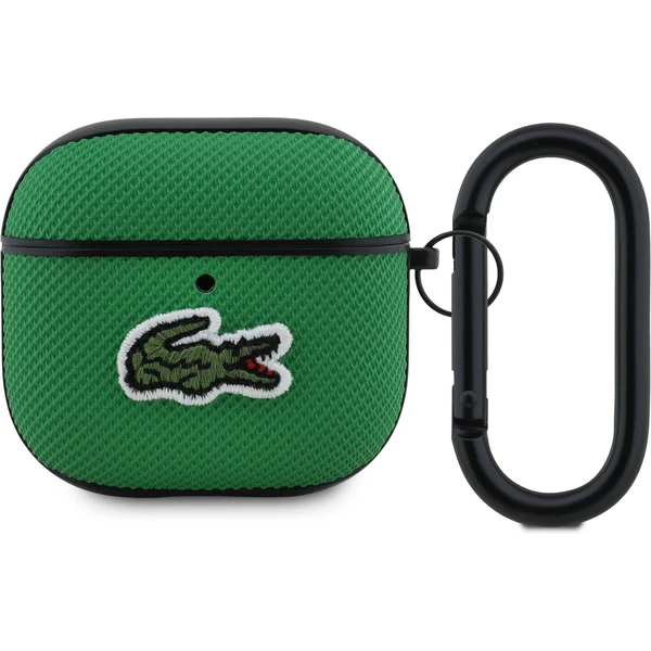 Lacoste Petit Pique Croc Logo Patch puzdro AirPods 4 zelené - Puzdra - Hlavný obrázok