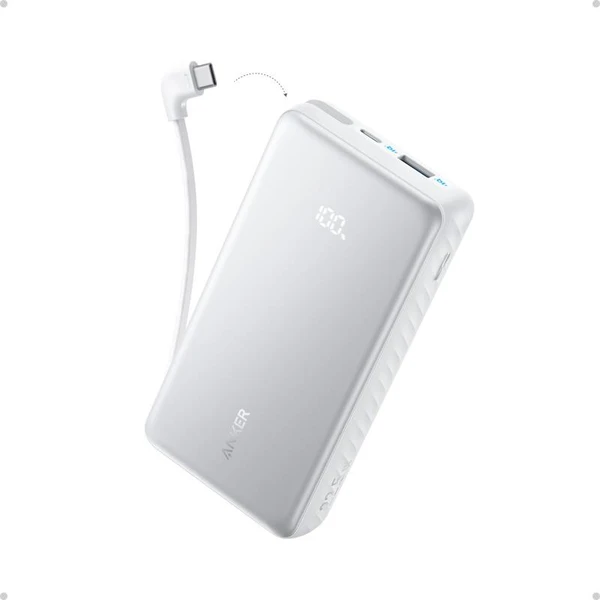 Anker Zolo powerbanka 20000mAh, 22,5W s káblom USB-C biela - Powerbanky - Hlavný obrázok